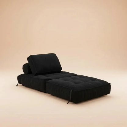 Chaise de sol pliante 2 en 1 avec dossier réglable et cordon de serrage, lit d'appoint pour salon et