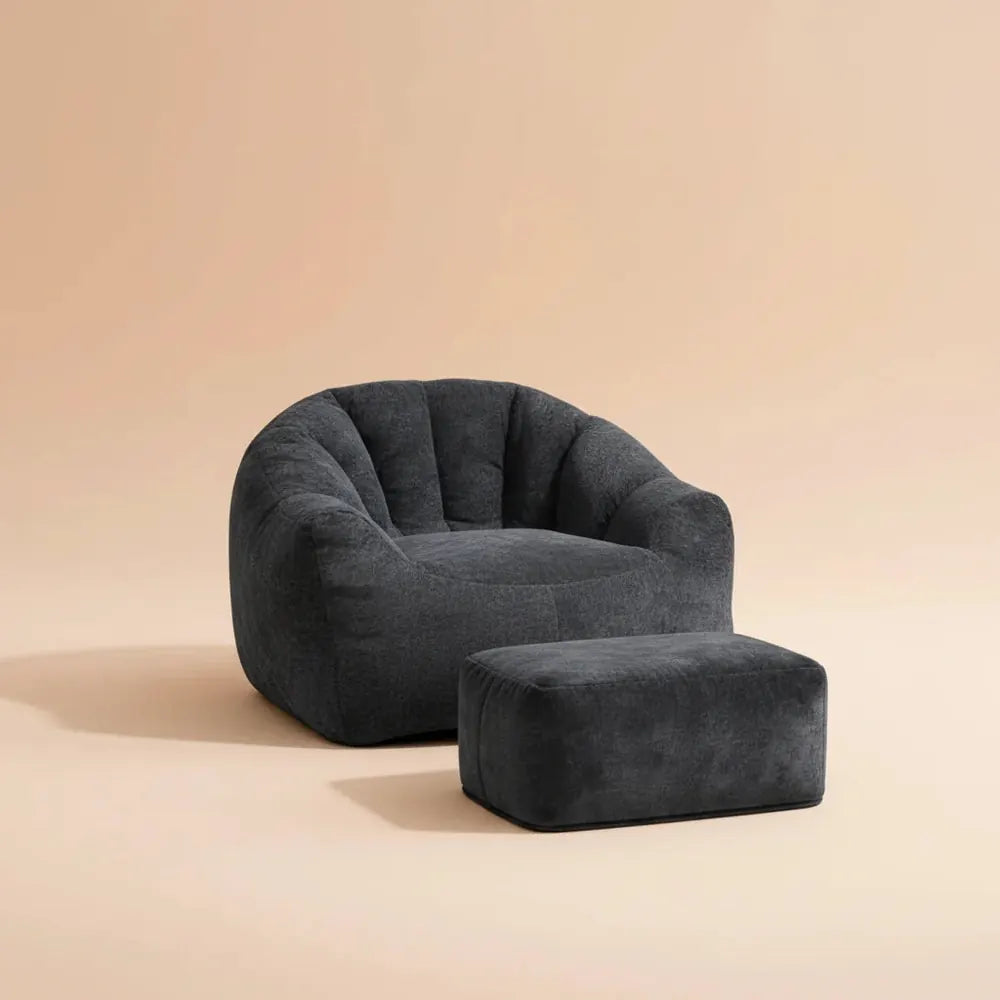 Canapé une place Bear Paw avec pouf – Sublimez votre espace détente