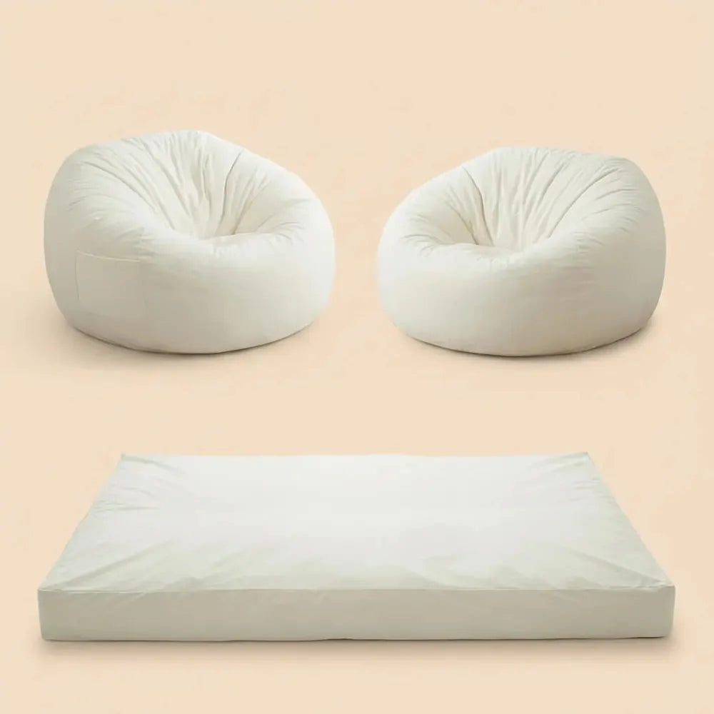 Sitzsack XXL 4 pieds (Approx.) 1,2 m (120 cm), convertible 3-en-1/4-en-1 en chaise/longueur couchett