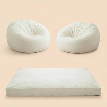 Sitzsack XXL 4 pieds (Approx.) 1,2 m (120 cm), convertible 3-en-1/4-en-1 en chaise/longueur couchett