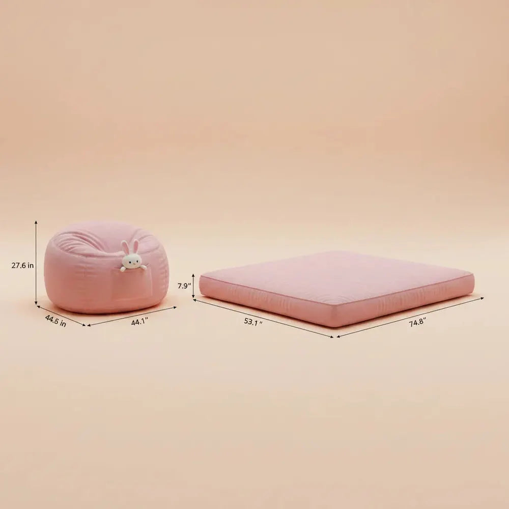 Sitzsack XXL 4 pieds (Approx.) 1,2 m (120 cm), convertible 3-en-1/4-en-1 en chaise/longueur couchett