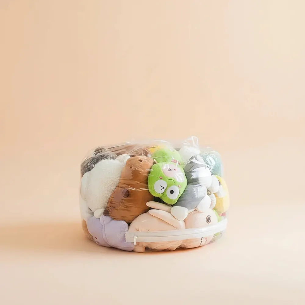 Housse de pouf transparente pour animaux en peluche, imperméable et facile à nettoyer, pour jouets e