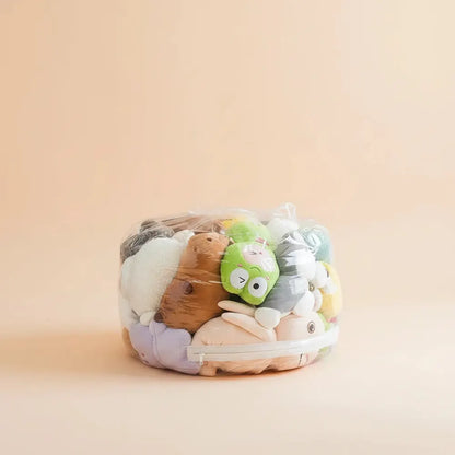 Housse de pouf transparente pour animaux en peluche, imperméable et facile à nettoyer, pour jouets e