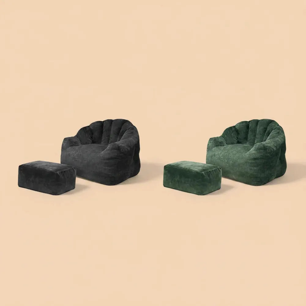 Canapé une place Bear Paw avec pouf – Sublimez votre espace détente