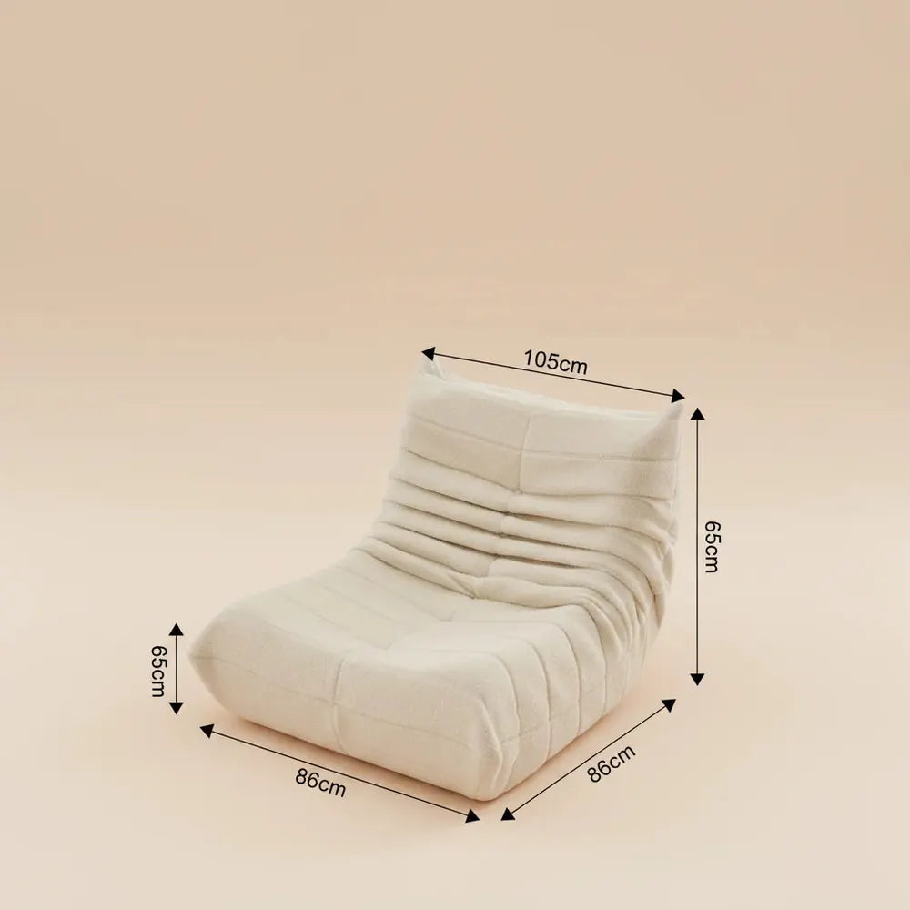 Pouf XXL pour un coin douillet, fauteuil pouf gaming, pouf en laine d'agneau, canapé/canapé de sol, 