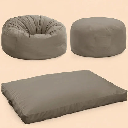 Sitzsack XXL 4 pieds (Approx.) 1,2 m (120 cm), convertible 3-en-1/4-en-1 en chaise/longueur couchett