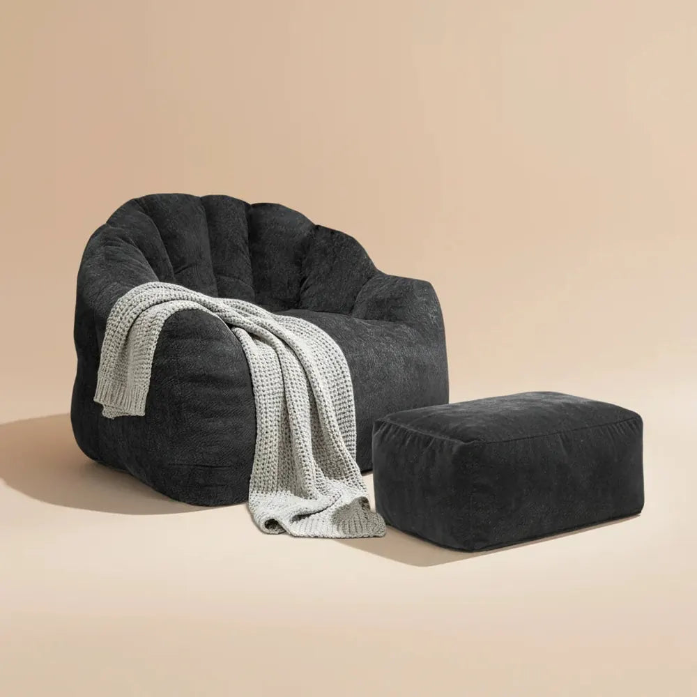 Canapé une place Bear Paw avec pouf – Sublimez votre espace détente