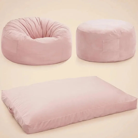 Sitzsack XXL 4 pieds (Approx.) 1,2 m (120 cm), convertible 3-en-1/4-en-1 en chaise/longueur couchett
