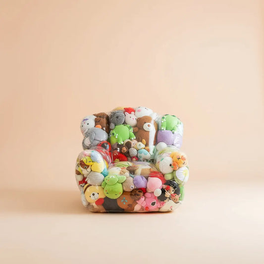 Housse de pouf transparente pour animaux en peluche, imperméable et facile à nettoyer, pour jouets e