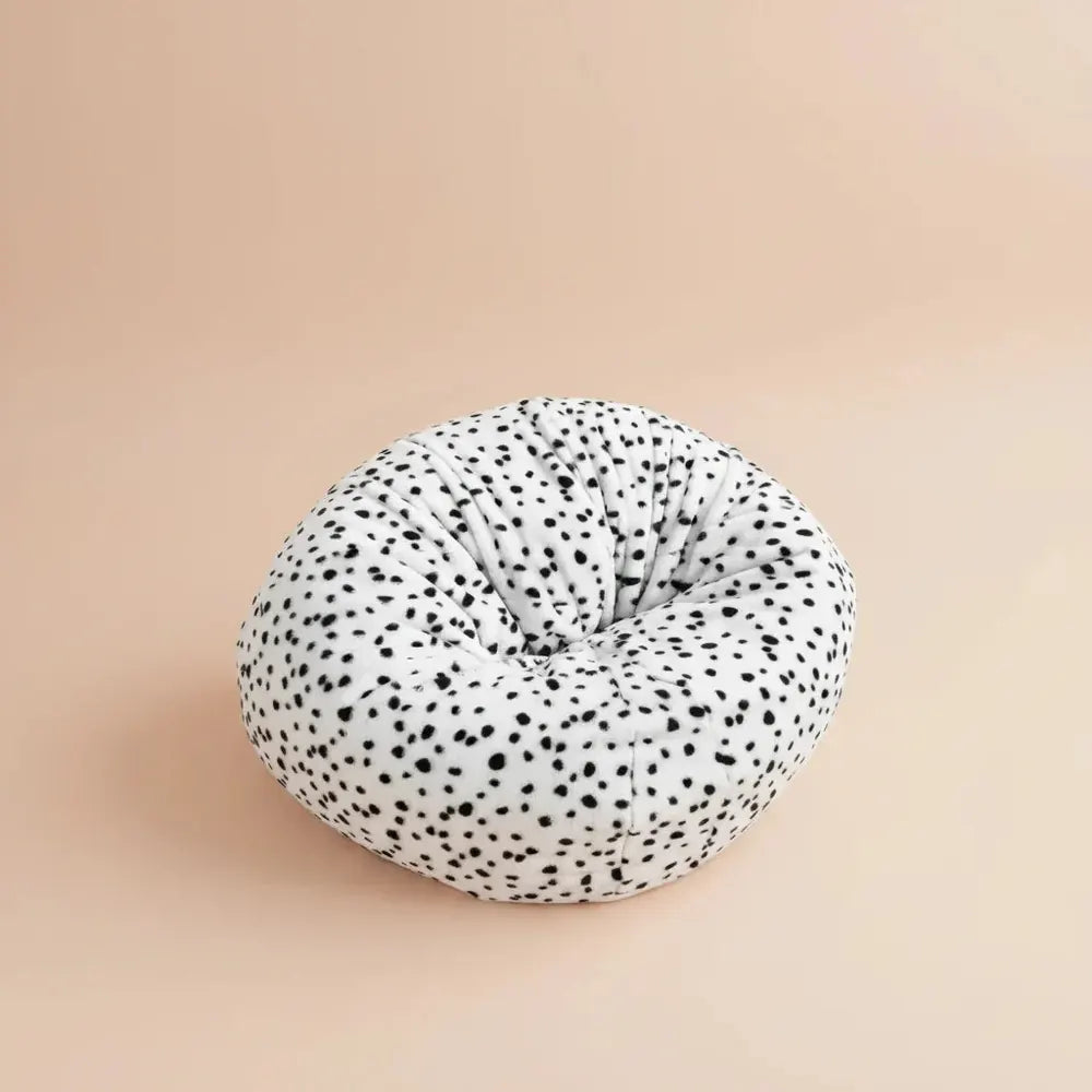 Juste de pouf en fourrure à imprimé tacheté doux pour adultes et enfants, pouf confortable, canapé p