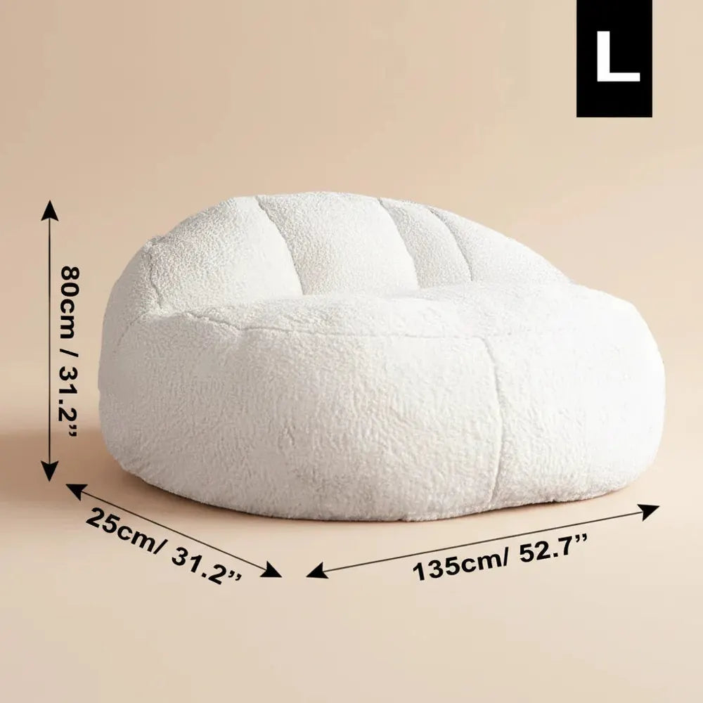 2021 nouveau Pouf canapé-lit Pouf sans remplissage en peluche géant pouf Ottoman Relax chaise longue