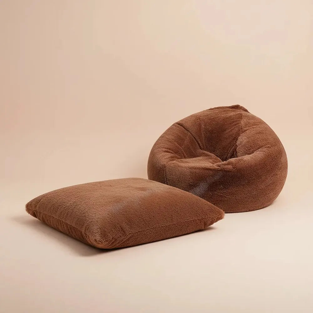 AfricBig-Juste de canapé en fourrure moelleuse pour adultes et enfants, housse de pouf personnalisée