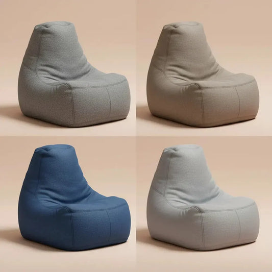 Grandes petits canapés paresseux, couverture de chaises sans remplissage, tissu en lin, chaise longu