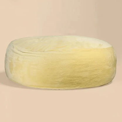 FOAM SAC personnalisé sherpa gris clair surdimensionné 9 pieds rond fausse fourrure grand pouf chais