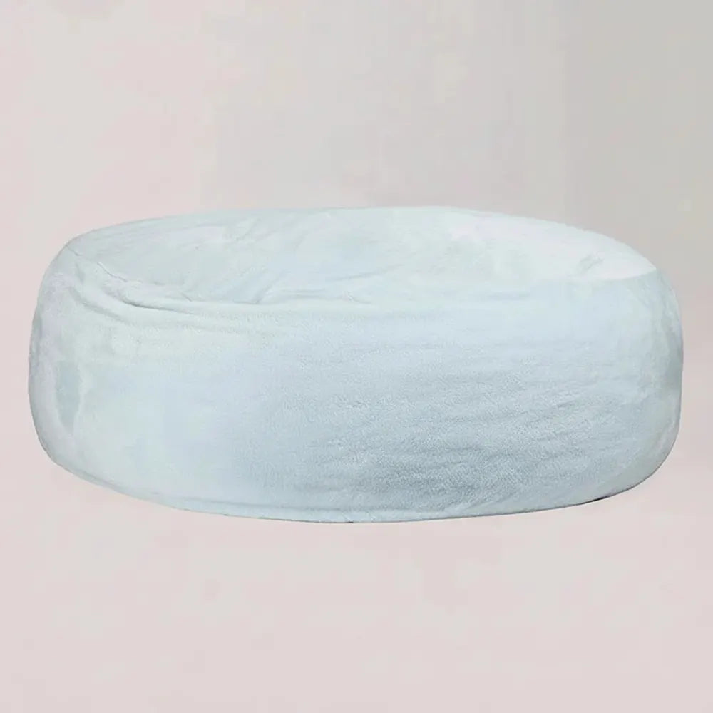 SAC de haricots en tissu Sherpa blanc pour deux personnes, siège géant xxl, fausse fourrure, très gr
