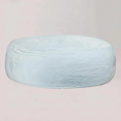 SAC de haricots en tissu Sherpa blanc pour deux personnes, siège géant xxl, fausse fourrure, très gr