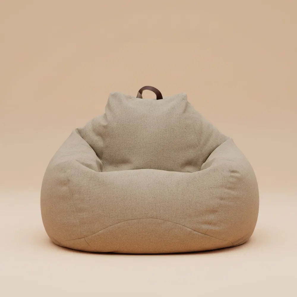 Grandes petits canapés paresseux, couverture de chaises sans remplissage, tissu en lin, chaise longu