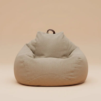 Grandes petits canapés paresseux, couverture de chaises sans remplissage, tissu en lin, chaise longu