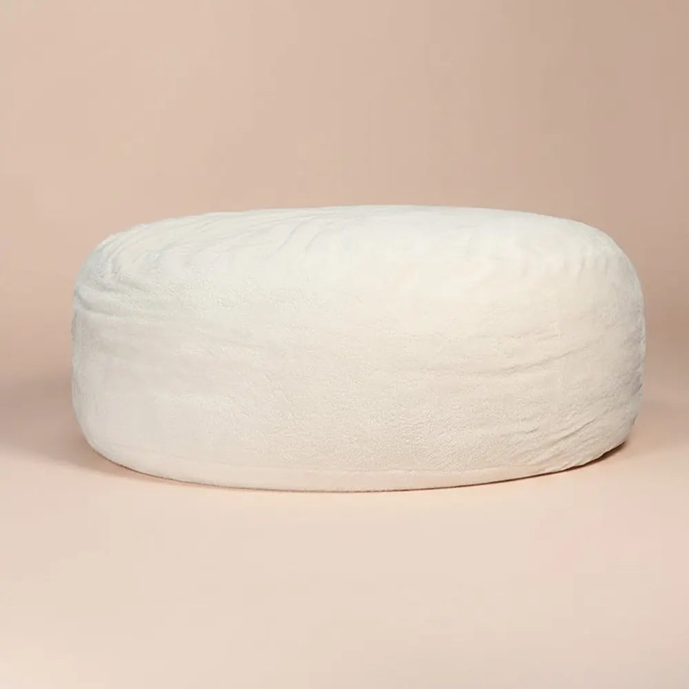 SAC de haricots en tissu Sherpa blanc pour deux personnes, siège géant xxl, fausse fourrure, très gr