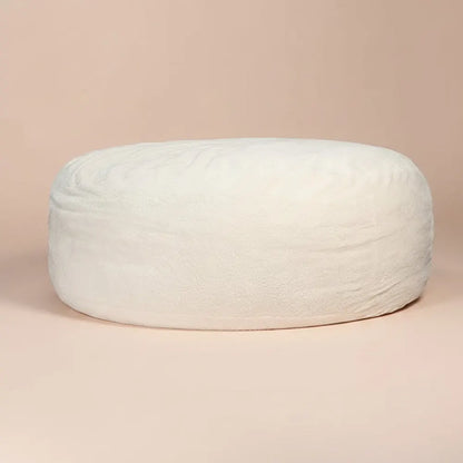 SAC de haricots en tissu Sherpa blanc pour deux personnes, siège géant xxl, fausse fourrure, très gr