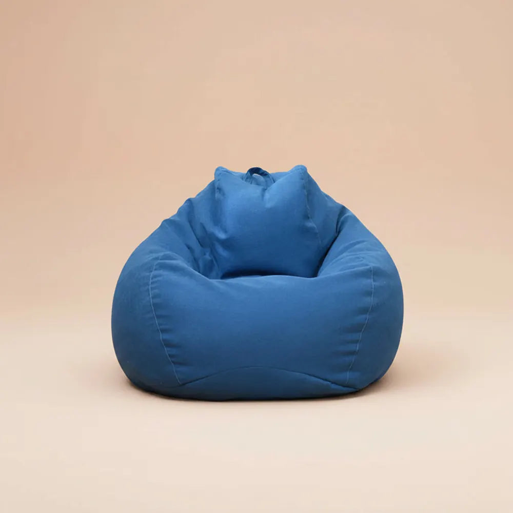 Grandes petits canapés paresseux, couverture de chaises sans remplissage, tissu en lin, chaise longu