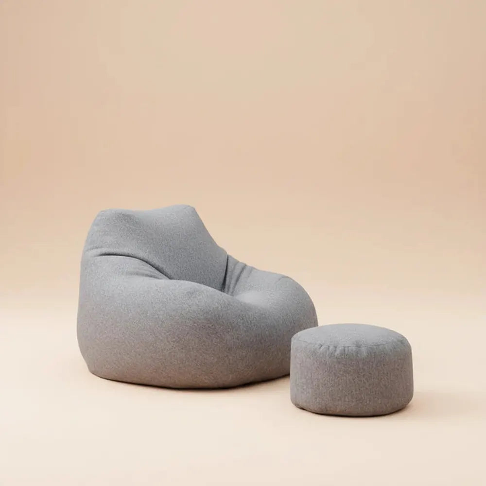OTAUTAU chaise de pouf en lin avec remplissage pouf en peluche repose-pieds Pouf chaise Ottoman Tata