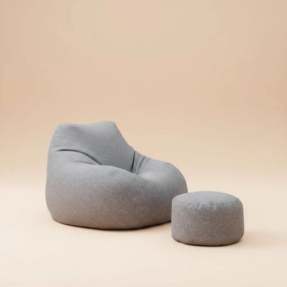 OTAUTAU chaise de pouf en lin avec remplissage pouf en peluche repose-pieds Pouf chaise Ottoman Tata