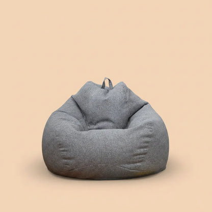 Grandes petits canapés paresseux, couverture de chaises sans remplissage, tissu en lin, chaise longu