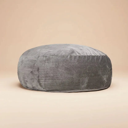FOAM SAC personnalisé sherpa gris clair surdimensionné 9 pieds rond fausse fourrure grand pouf chais