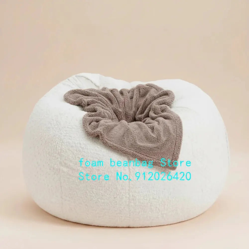 Housse de canapé en forme de pouf géant, douce et confortable, en fourrure moelleuse, pour lit, cana
