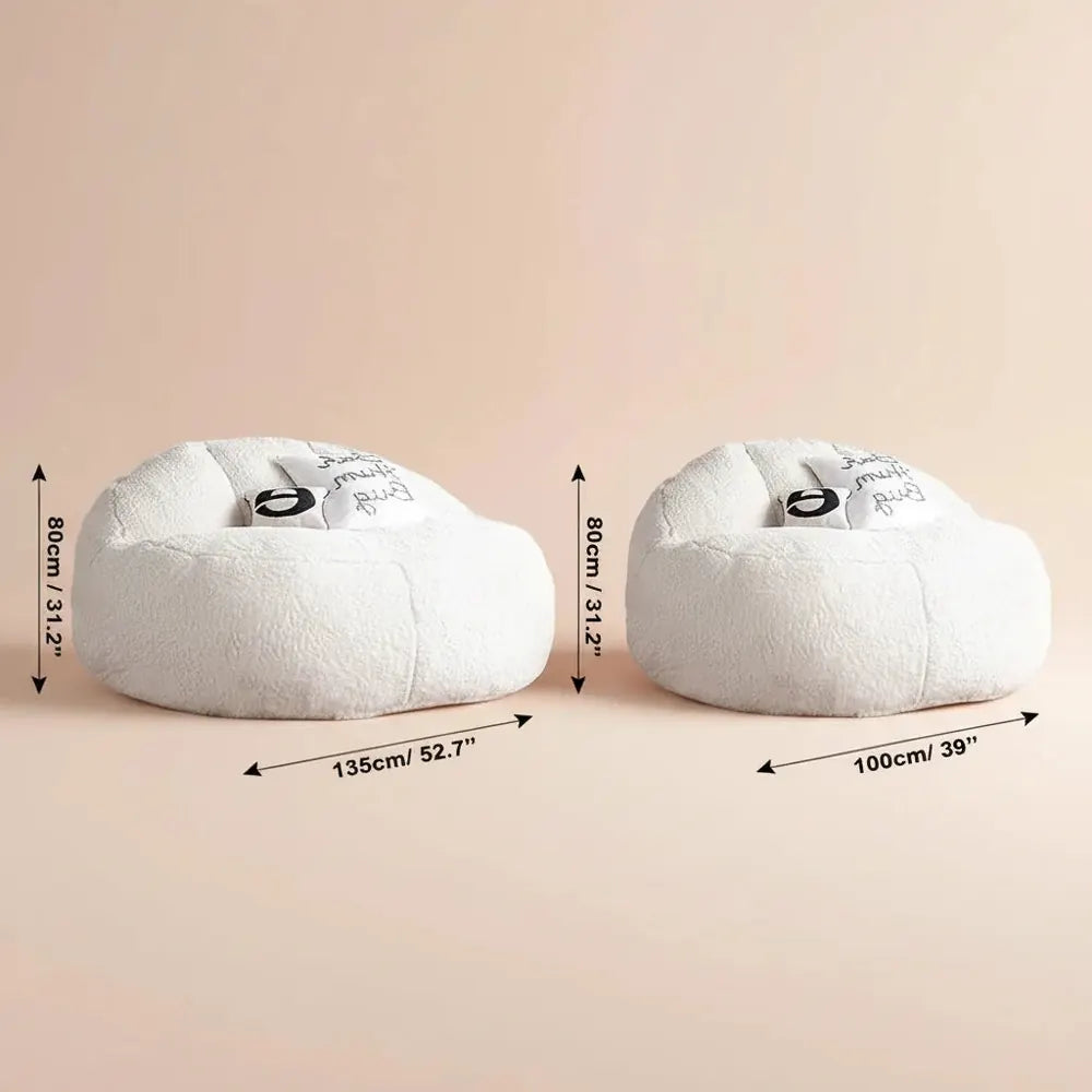 2021 nouveau Pouf canapé-lit Pouf sans remplissage en peluche géant pouf Ottoman Relax chaise longue