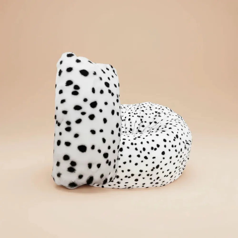Juste de pouf en fourrure à imprimé tacheté doux pour adultes et enfants, pouf confortable, canapé p