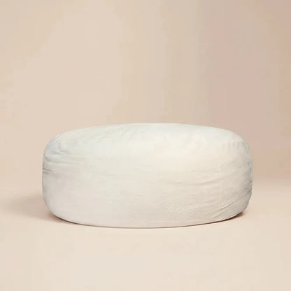 FOAM SAC personnalisé sherpa gris clair surdimensionné 9 pieds rond fausse fourrure grand pouf chais