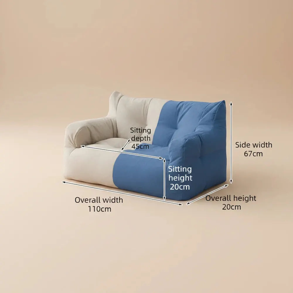 Canapés poufs 2 places, confortables et doux, pour salon, avec dossier confortable, portables, pour 