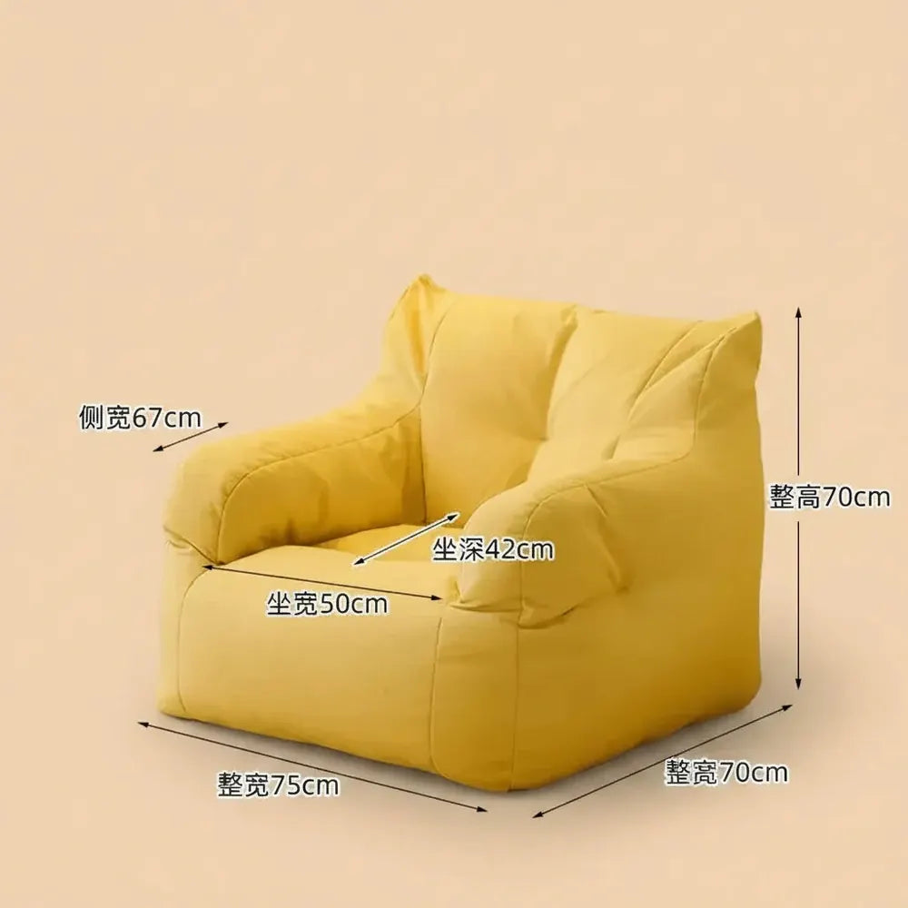 Gaint Paresseux Bean Bag Canapé avec rembourrage en mousse en peluche Mattres de sol Grand canapé de