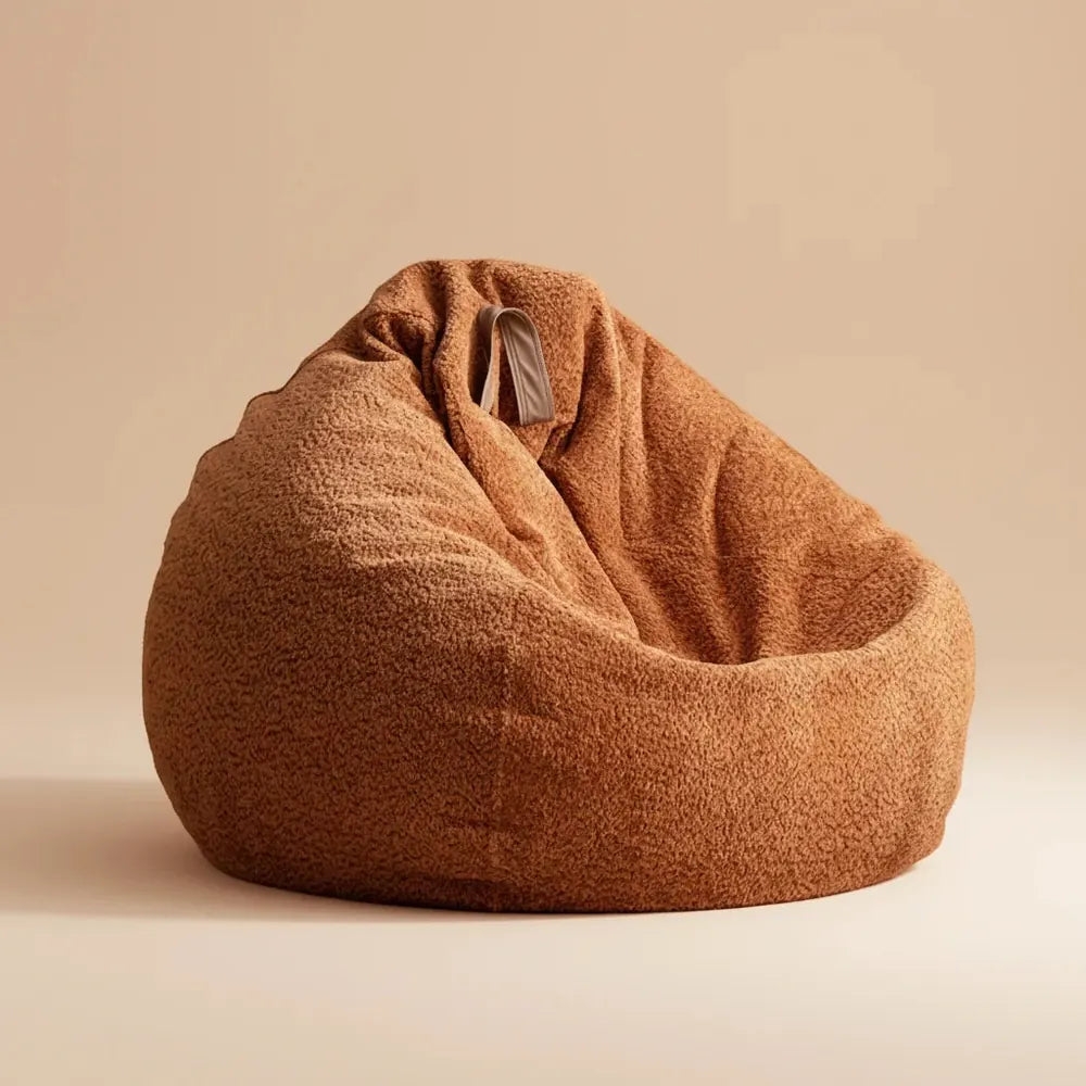 OTAUTAU-Pouf pouf en chenille souple avec remplissage, pouf de salon, chaise bouffante goutte d'eau,