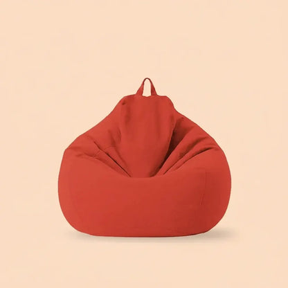 OTAUTAU rempli 70 cm pouf canapé avec remplissage grand coton lin paresseux pouf chambre chaise bouf
