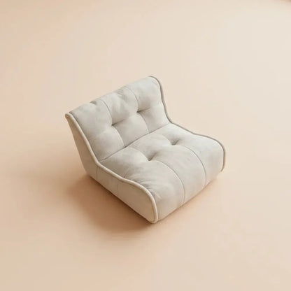 Canapé paresseux rembourré en éponge déchiquetée - Fauteuil de sol moelleux avec dossier capitonné p