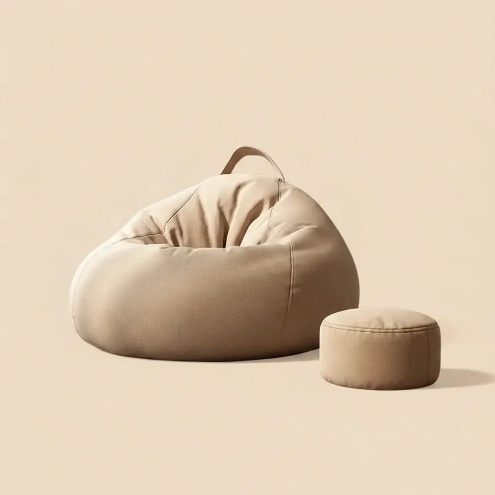 Pouf de sol individuel convertible en lit, avec rembourrage