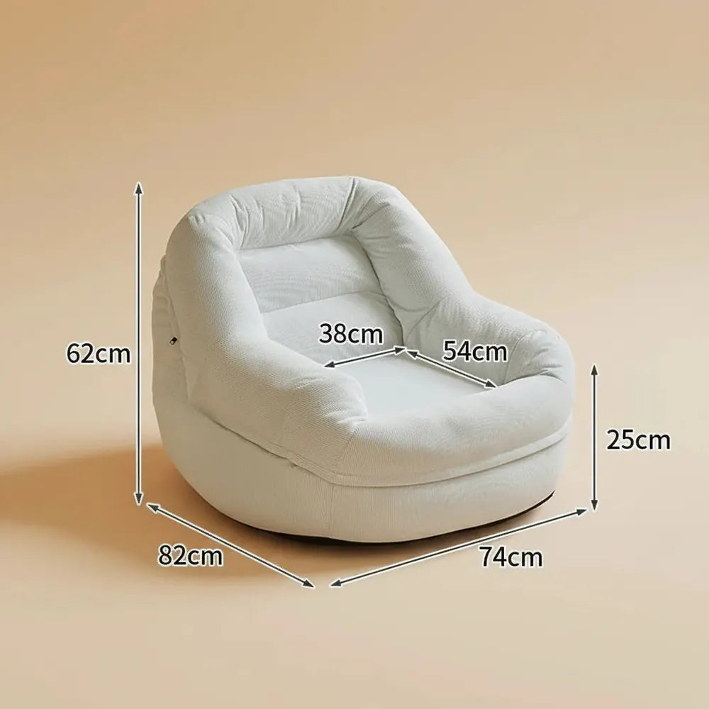 Fauteuil de sol pliant Tatami pour gaming avec dossier, convertible en lit paresseux et coussin de s