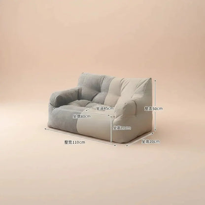 Canapé pouf surdimensionné et confortable avec remplissage en mousse en peluche pour adultes, canapé