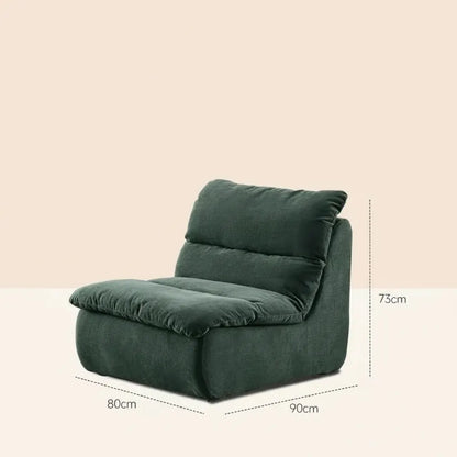 Fauteuil de salon compact couleur crème, pouf pour salon, chambre à coucher, siège d'appoint relaxan
