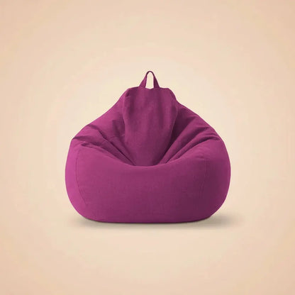 OTAUTAU Pouf en coton et lin de 90 cm (3 pieds) avec rembourrage, fauteuil d'angle paresseux, canapé