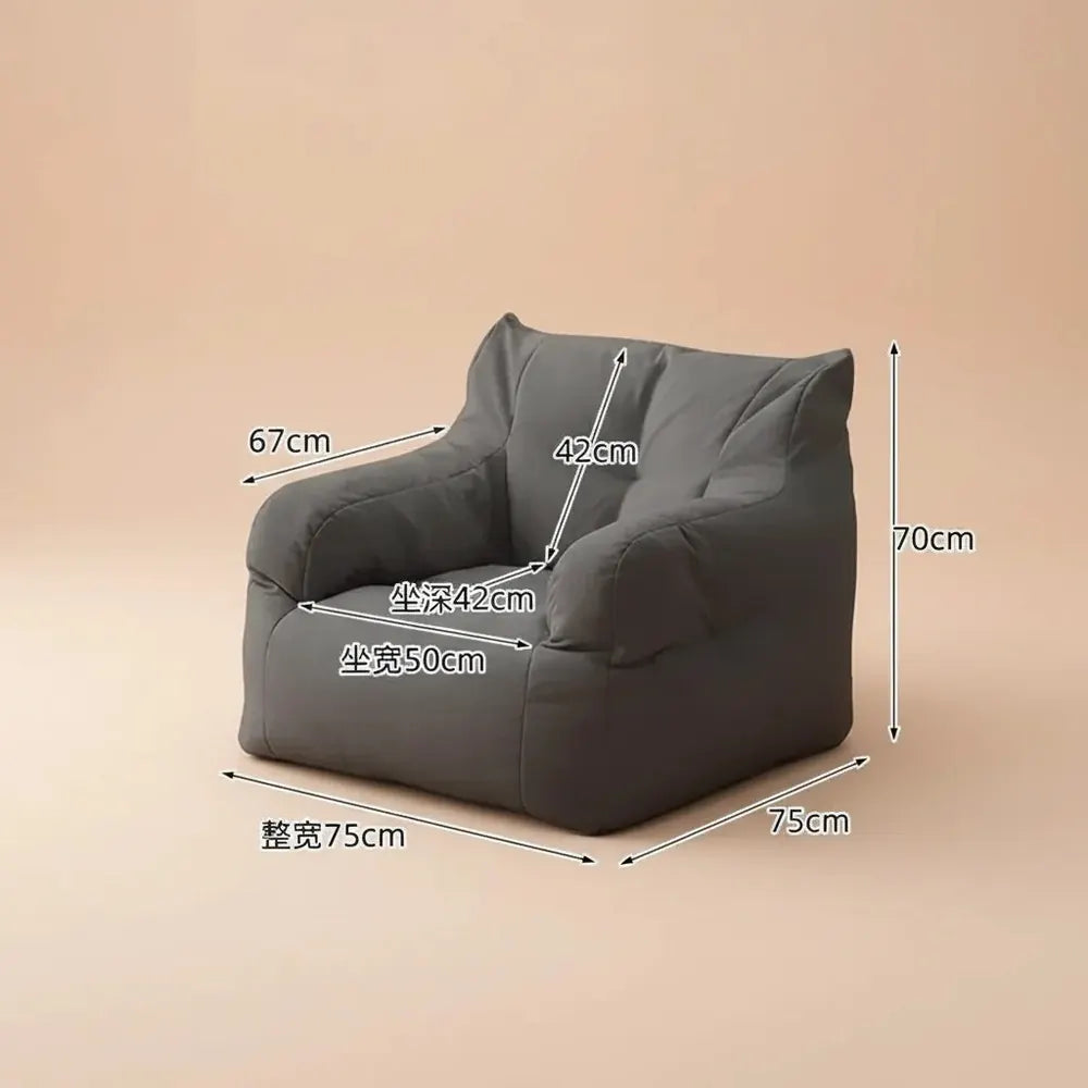 Gaint Paresseux Bean Bag Canapé avec rembourrage en mousse en peluche Mattres de sol Grand canapé de