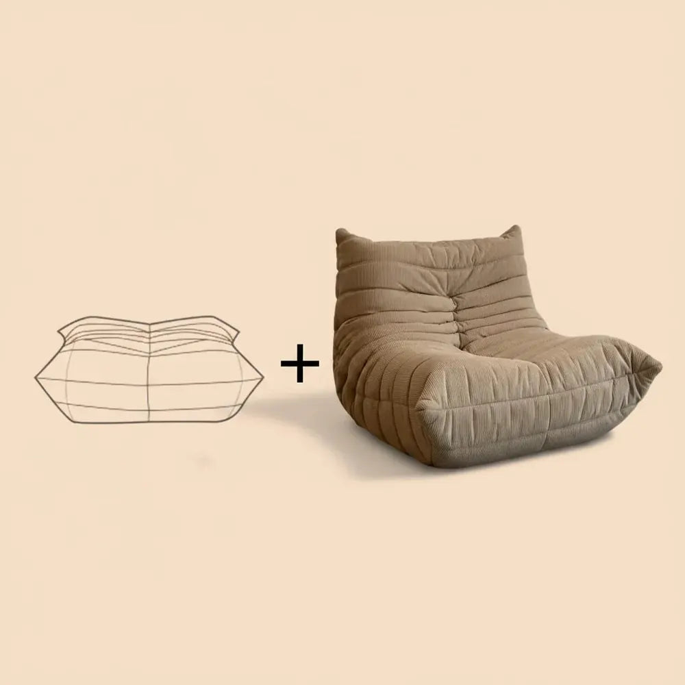 Chaise de pouf pour adulte, canapé en mousse à mémoire de forme, canapé de sol paresseux, chaise de 