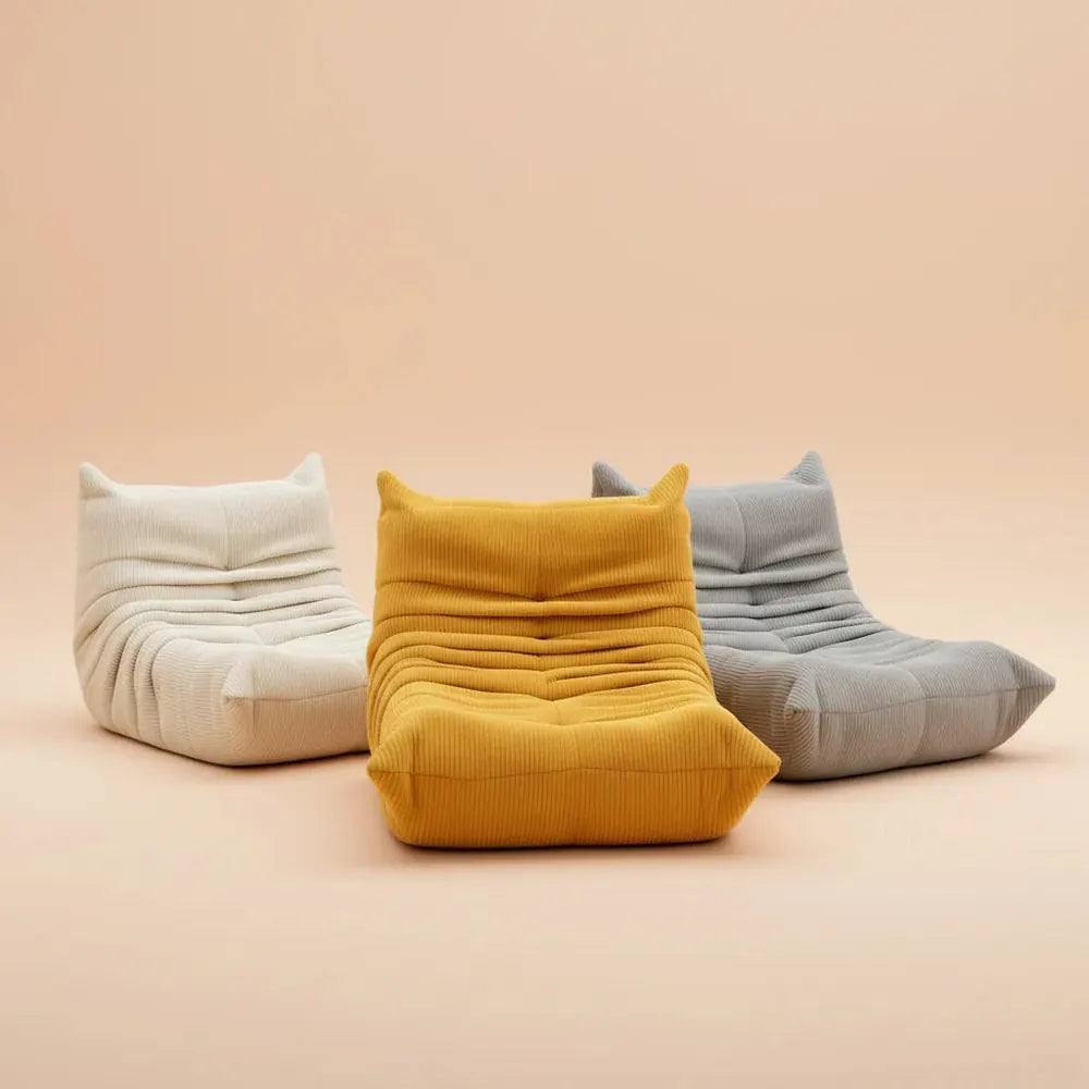 Fauteuils bean bag, fauteuil bean bag en mousse à mémoire de forme, avec rembourrage. Un canapé conf