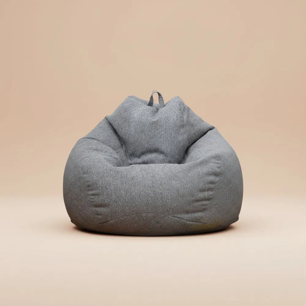 OTAUTAU-Pouf en lin lavable avec rembourrage, grand pouf rembourré média, pouf oman, canapé-lit bouf