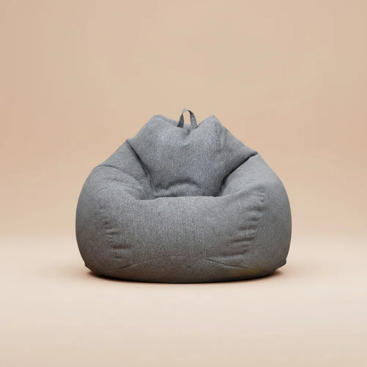 OTAUTAU-Pouf en lin lavable avec rembourrage, grand pouf rembourré média, pouf oman, canapé-lit bouf