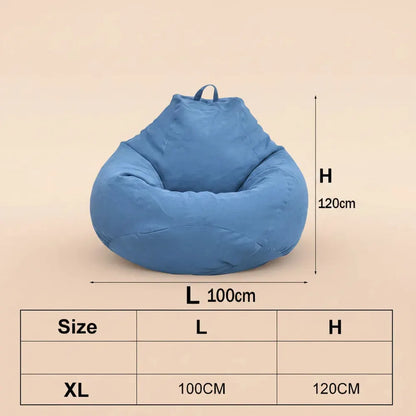 Juste de canapé paresseux sans remplissage, siège de chaise longue en lin, pouf, canapé bouffant, ta