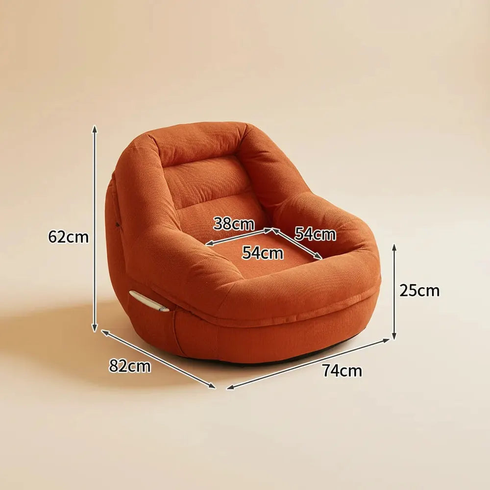 Fauteuil de sol pliant Tatami pour gaming avec dossier, convertible en lit paresseux et coussin de s